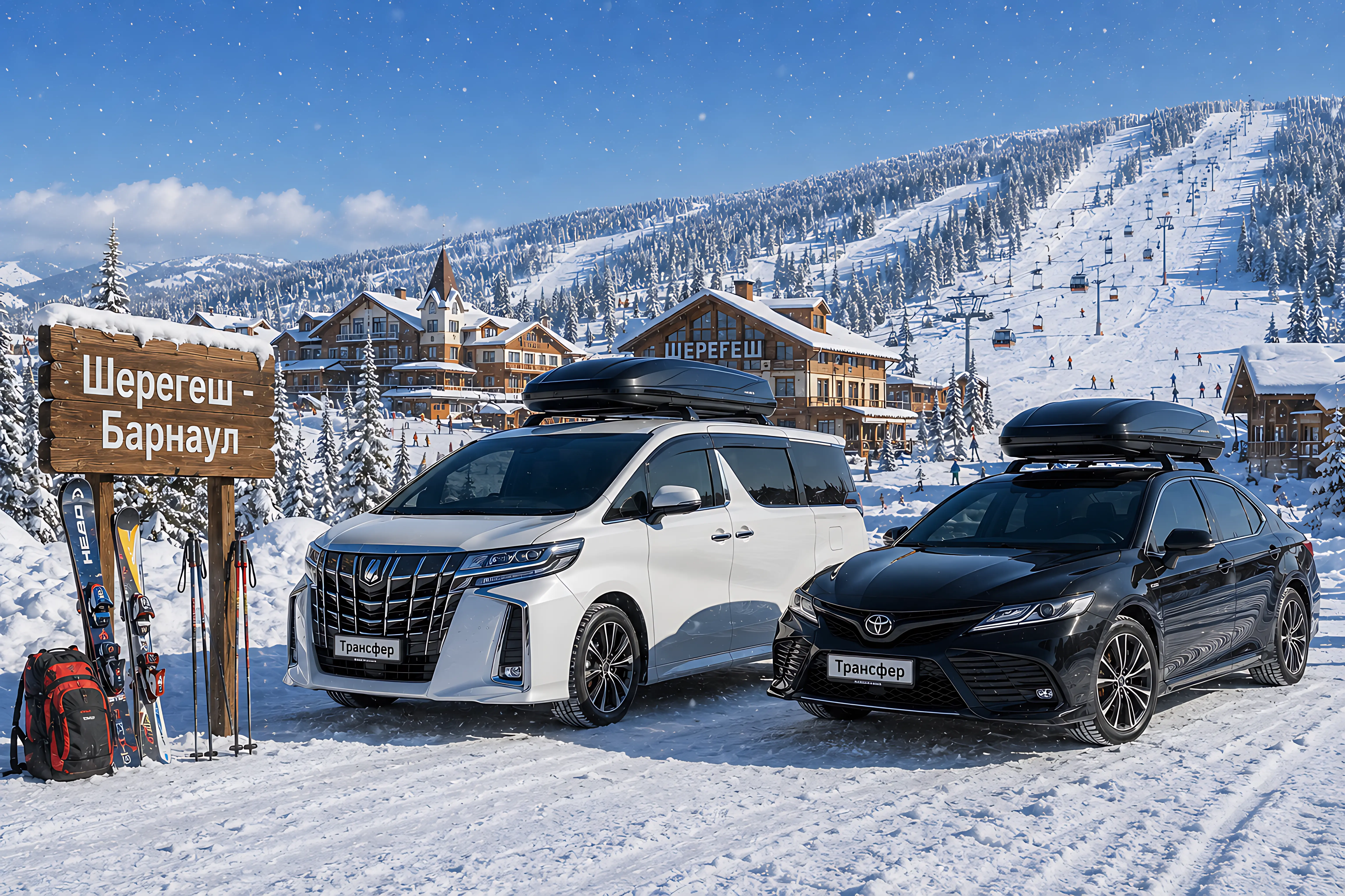 Трансфер Шерегеш - Барнаул на комфортабельных автомобилях