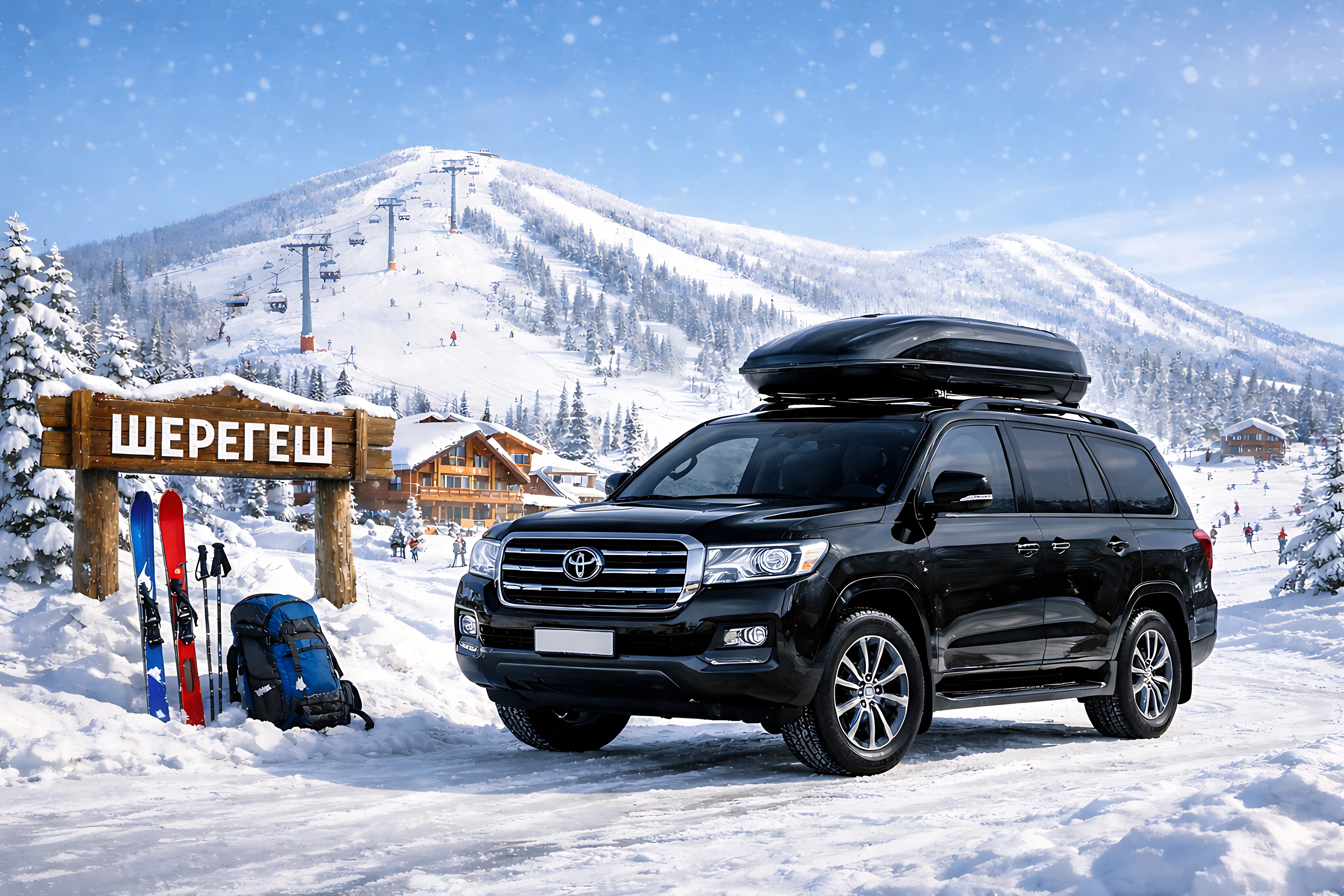Внедорожник Toyota Land Cruiser 200 для трансфера в Шерегеш